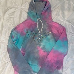 Tie-dye Wonder Woman sweatshirt